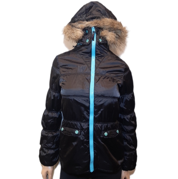 Burton Jackets & Blazers - BURTON Hooded Puffer Jacket Insulated Ski Snow Winter Faux Fur Trim Coat